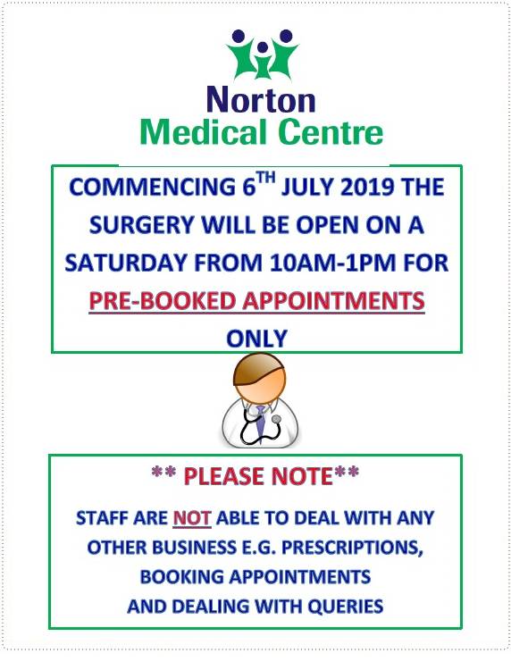 Saturday Appointment Information